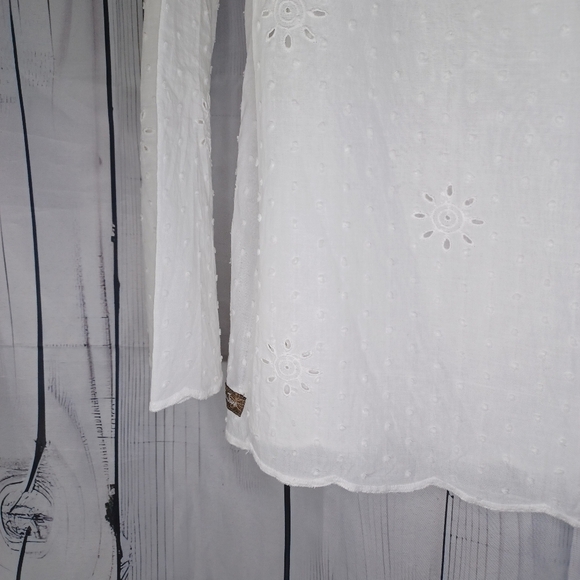 Matilda Jane lightweight 100% Cotton  long sleeve v-neck blouse - Picture 14 of 16